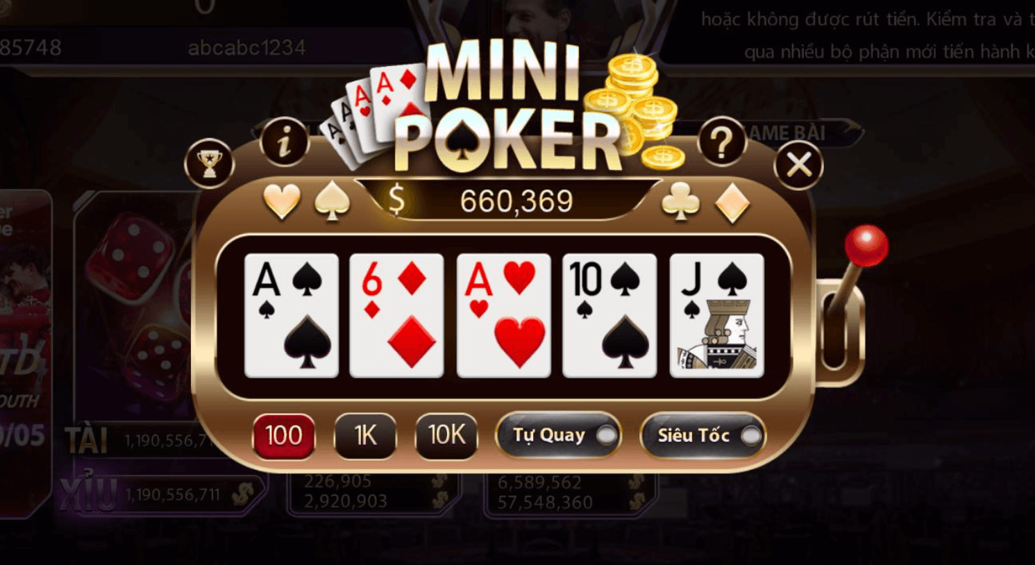 Các thuật ngữ cần biết trong Mini Poker tại Gemwin