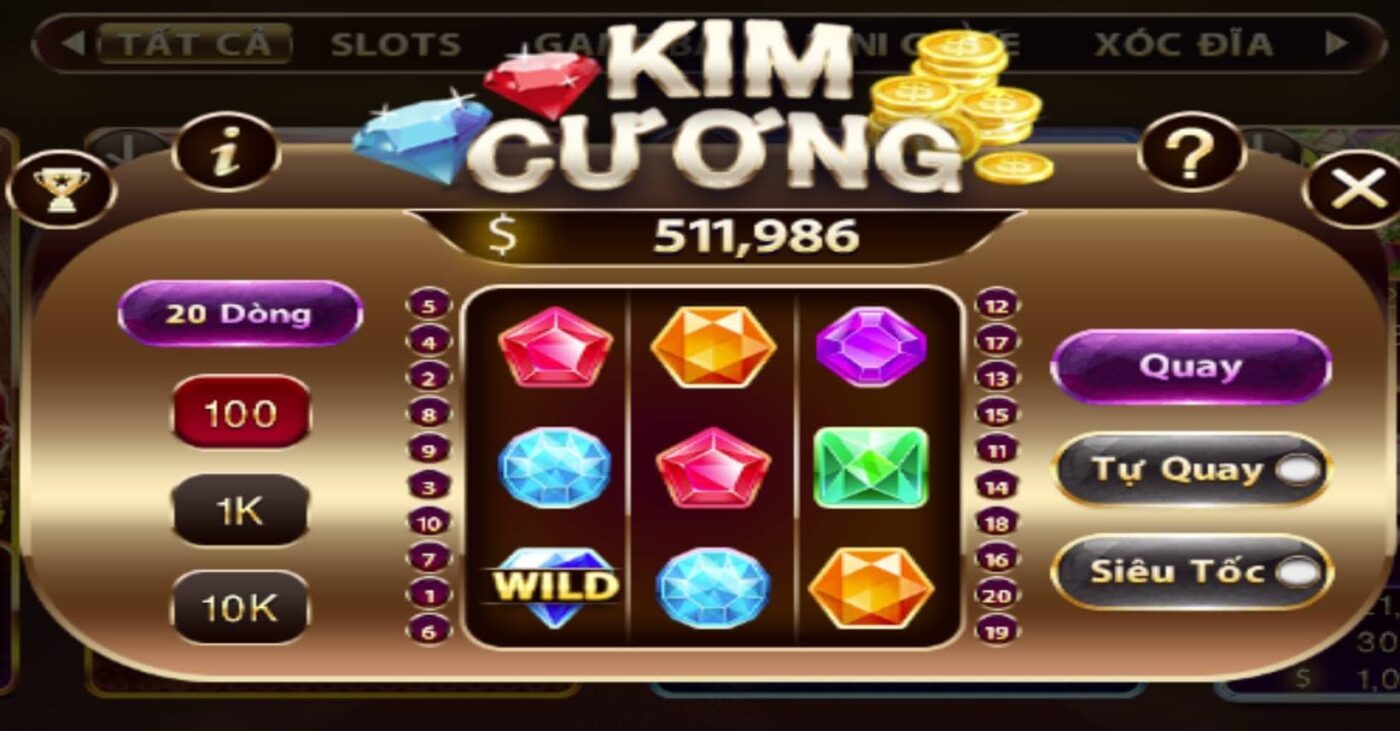 Game Nổ hũ Kim Cương là một trong những trò chơi được yêu thích nhất tại Gemwin. Trò chơi này mang đến những phút giây giải trí thú vị và cơ hội giành chiến thắng lớn